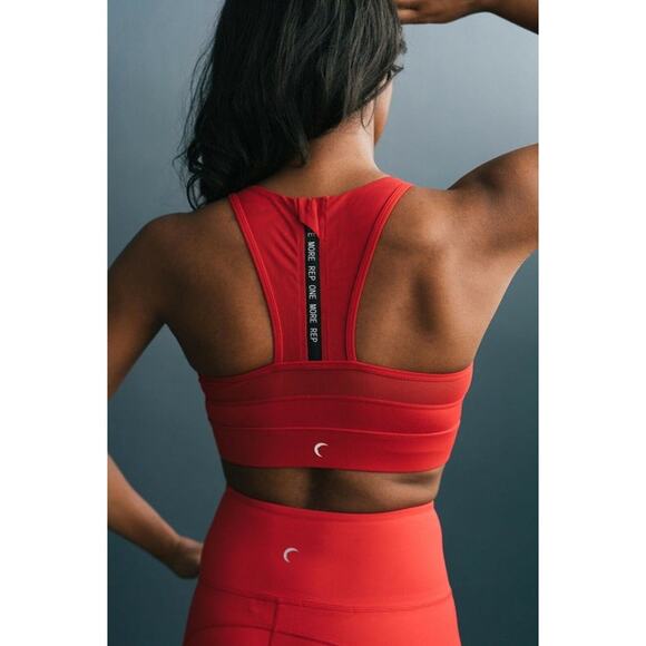 ZYIA Other - Zyia Active Sports Bra Womens XL High Neck Mesh Gym Longline Red EUC
